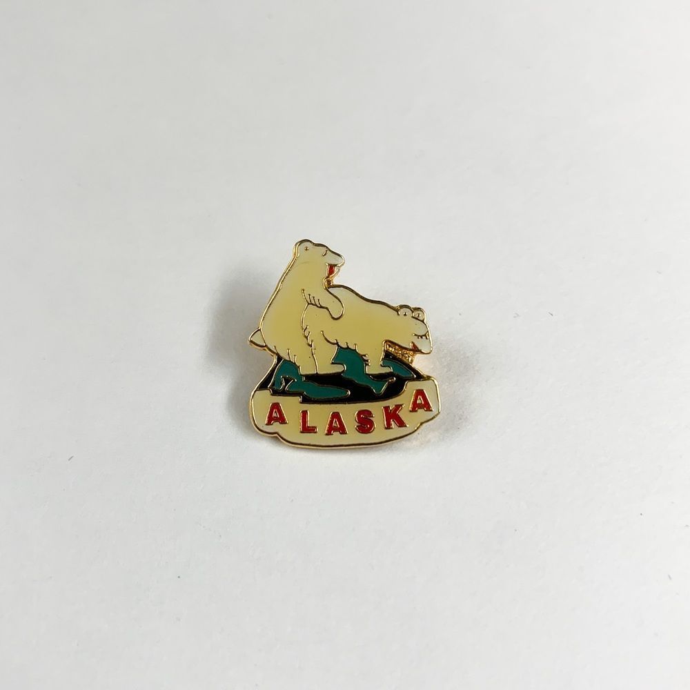 Vintage Naughty Polar Bear "Made in Alaska" Pin